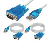 Fyearfly 2pcs USB To RS232 Cable, Hl-340 USB-RS232 Extention Cable With Adapter 9-Pin Serial Port Connector, Usb/Com Port(Rs232) Converter, for Conrol Pc, Modem, Camera
