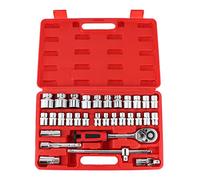 Fyearfly 32Pcs DR Socket Set 1/2in Ratchet Sleeve Wrench, Quick Release Spanner for Auto Repair, Comprehensive Tool Kit for Easy Maintenance, Durable and Versatile