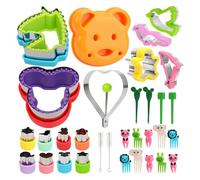 Fyearfly 32PCS Sandwich Cutter Set Stainless Steel Bread Fruit Cutters for Fun DIY Baking