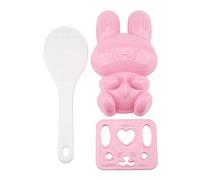 Fyearfly 3pcs Food Grade PP Sushi Rice Mold Set, Cartoon Rabbit Design, Easy DIY Onigiri Tool, Pink