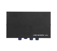 Fyearfly 4 Port USB 2.0 Sharing Switch for Printers Scanners, Manual Push Button Selector Hub, Ideal for Home Office Organisation, Compatible with Windows 11/10, Mac OS