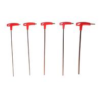 Fyearfly 5Pcs T Handle Hex Wrench Set, S2 Alloy Steel, Flat Head Spanner for Mechanical Repair, Durable Fastening Tools, Easy Grip Design