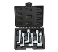 Fyearfly 6 Pcs L Type Injector Line Socket Wrench Set, Chrome Vanadium Steel, Fuel Injection Pipe Tool for Easy Car Repair, Durable and Efficient