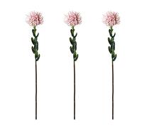 Fyearfly Artificial Flowers 3-Pack Pink 55cm Plastic Pincushion Protea Fake Flowers for Home Decor Floral Arrangements