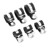 Fyearfly Cable Clamp Kit: A2 Stainless Steel Rubber Lined, 1/4-5/8 Inch, 52 Pcs. Corrosion Resistant Wire Holder for Auto, Marine Cable Management