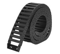 Fyearfly Cable Drag Chain,Drag Chain Cable Carrier,10mm X 40mm 1M Black Nylon Flexible Cable Chain, Drag Chain with End Connectors for 3D Printer and CNC Machines