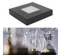 Fyearfly Crystal LED Light Base, Multicolor Square Display Lighted Base, Multiple Modes Luminous LED Lamp Display Plate Stand for 3D Laser Crystal Glass Art