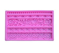 Fyearfly DIY Cake Decorating Tools, Baroque Scroll Relief Silicone Molds, Create Elegant European Frame Borders Effortlessly