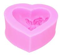 Fyearfly DIY Silicone Mold 3D Heart Rose Flower for Cake, Chocolate, Soap, Candle Making