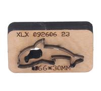 Fyearfly Dolphin Shape Leather Cutting Die 66x30mm Alloy Steel for DIY Crafting