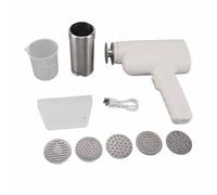 Fyearfly Electric Pasta Maker, Portable & Rechargeable, Easy Noodle Press with 5 Molds, Perfect for Quick Homemade Pasta, Compact Kitchen Tool