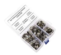 Fyearfly German Type Hose Clamps Stainless Steel 8-50mm Multi-Size Fasteners 60 Pcs Corrosion Resistant Auto Pipe Fixing Clips