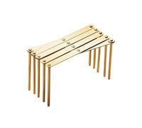 Fyearfly Gold Stainless Steel Plate & Lid Rack, Expandable Kitchen Organizer, Space-Saving Storage Solution for Home & Restaurant