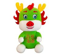 Fyearfly Green 70cm Dragon Plush Toy, Cute Auspicious New Year of the Dragon Zodiac Stuffed Animal