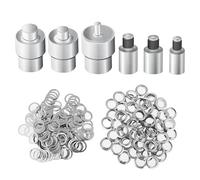Fyearfly Hand Press Grommet Eyelet Machine with 3 Dies & 1500pcs Grommets 6/10/12mm for Crafting and DIY Projects
