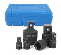 Fyearfly Impact Socket Converter Set, 6Pcs Adapter Reducer Kit, Versatile Sizes 1/2in, 1/4in, 3/8in, 3/4in, Solve Compatibility Issues, Affordable Quality for DIY and Professional Use