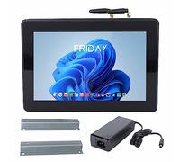 Fyearfly Industrial PC Panel, 10.1in Industrial Panel PC Wireless Monitor Alloy Anti Interference IP65 Waterproof Embedded Industrial Computer AC100-240V