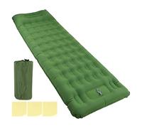 Fyearfly Inflatable Camping Mat, Olive Green Waterproof Sleeping Pad, Quick 60s Foot Inflation, Ergonomic Design, Anti-Leakage, Lightweight for Outdoor Adventures