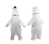 Fyearfly Inflatable Polar Bear Costume Reinforced Stitching Lightweight Reusable Waterproof for Halloween Cosplay Festival Parties