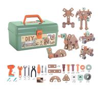 Fyearfly Kids Pretend Play Tool Set, Electric Screwdriver, Educational Assembly Toy, Affordable Repair Kit for Imaginative Play