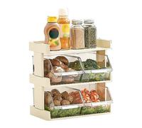 Fyearfly Kitchen Vegetable Storage Rack, Multi-Layer Spice Shelf, Space-Saving, 3-Tier Organizer for Vegetables and Hotpot Ingredients