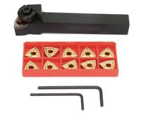 Fyearfly Lathe Turning Tool Holder Set, 13Pcs, 16x125mm, Includes 10 Inserts, Enhanced Stability, Quick Insert Change, Cost-Effective Machining Solution