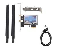 Fyearfly PCIe Network Card Bluetooth 5.3 AX1800 Dual Band PCIe WLAN Adapter 1800MBPS WiFi 6 Card 2.4GHz/5GHz Antenna for Desktop PC