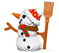 Fyearfly Santa Claus 3D Paper Puzzle, Easy Build No Glue Eco-Friendly DIY Model Kit for Kids & Adults