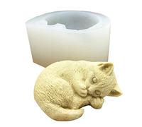 Fyearfly Silicone Cat Mold for DIY Baking, Cute 3D Cartoon Design, Versatile for Soap, Candles, and Mousse Cake