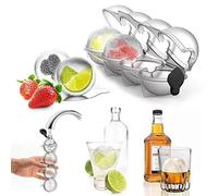 Fyearfly Silicone Ice Cube Mold - Easy DIY Spherical Ice Balls, BPA-Free, No Leaks, Multi-Purpose for Drinks and Desserts