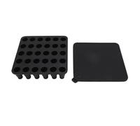 Fyearfly Silicone Ice Cube Trays with Lid, Easy Release & Clean, 30 Cubes for Cocktails, Whiskey, Coffee, Black