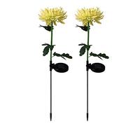 Fyearfly Solar Chrysanthemum Lights Outdoor Decorative with Upgraded Solar Panel IP65 Waterproof Auto On/Off for Garden Patio Yard Pathway Decor