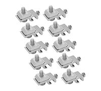 Fyearfly Solar Grounding Clip Lug Bracket Clamps, Aluminum & Stainless Steel, 10 Pcs, Photovoltaic Module & Rail Lightning Protection Component for PV Support Systems