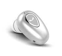 Fyearfly Yx01 Bluetooth Headset, Wireless In-ear Mini Sports Earphones Invisible Stereo Headset Noise Reduction Headset with Microphone (Silver)