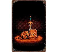 FYELVO Dragon Quest Game Poster Game Retro Funny Metal Sign Sheet Signs Tin Sign, Outdoor Home Wall Decoration 8x12inch