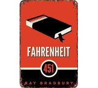 FYELVO Fahrenheit 451 movie Metal Tin Sign Poster Decor for Living Room Cafe Decorative Sign for Wall 12x8Inches