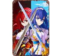 FYELVO Fire Emblem Engage Anime Metal Tin Sign Poster Decor for Living Room Cafe Decorative Sign for Wall 12x8Inches