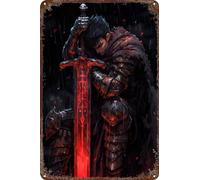 FYELVO Hunt for Blood Metal Tin Sign Poster Game Decor for Living Room Cafe Decorative Sign for Wall 12x8Inches