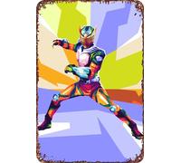 FYELVO Kamen Rider Ryuki Movie Poster Retro Funny Metal Tin Sign, Outdoor Home Wall Decoration 8x12inch