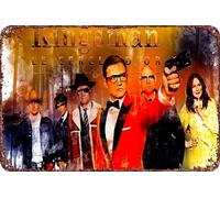 FYELVO Kingsman 2 2 Vintage Metal Tin Signs Retro Garage Signs Movie Posters Sign Man Cave Decor 8×12 Inch