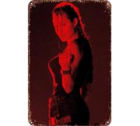 FYELVO Lara Croft Tomb Raiders Vintage Metal Tin Signs Retro Garage Signs Movie Posters Sign Man Cave Decor 8×12 Inch