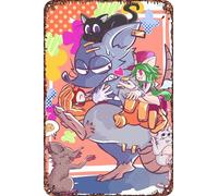 FYELVO mad rat dead Anime Poster Retro Funny Metal Sign Sheet Signs Tin Sign, Outdoor Home Wall Decoration 8x12inch