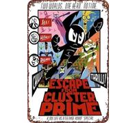 FYELVO My Life as a Teenage Robot: Escape from Cluster Prime Movie Poster Retro Funny Metal Tin Sign, Outdoor Home Wall Decoration 8x12inch