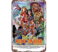 FYELVO Return to Nuke 'Em High Volume 1 Movie Poster Retro Funny Metal Tin Sign, Outdoor Home Wall Decoration 8x12inch