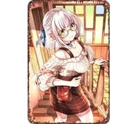 FYELVO Shirogane Noel Hololive Anime Metal Tin Sign Poster Decor for Living Room Cafe Decorative Sign for Wall 12x8Inches
