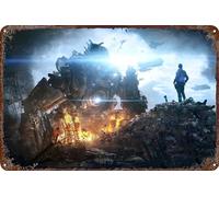 FYELVO Titanfall 2 Metal Tin Sign Poster Game Decor for Living Room Cafe Decorative Sign for Wall 12x8Inches