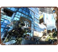 FYELVO Titanfall 2 Metal Tin Sign Poster Game Decor for Living Room Cafe Decorative Sign for Wall 12x8Inches