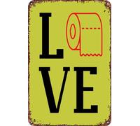 FYELVO Toilet Metal Art of Writing Tin Signs Retro Garage Signs Movie Posters Sign Man Cave Decor 8×12 Inch