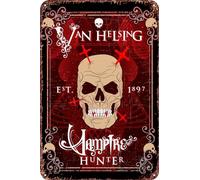FYELVO Van Helsing Vampire Hunter Vintage Metal Tin Signs Retro Garage Signs Movie Posters Sign Man Cave Decor 8×12 Inch