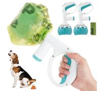 Fyeme 2Pcs Portable Pet Pooper Scooper for Dogs and Cats Dog Poop Scooper with Garbage Bag Dog Poop Waste Pick Up Rake Scoop Pet Pooper Picker Grabber Bin Rake Shovel